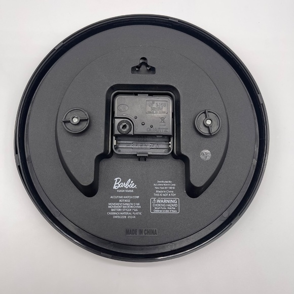 Barbie Pink Wall Clock Black Frame – Retro Silhouette Design - Picture 3 of 4